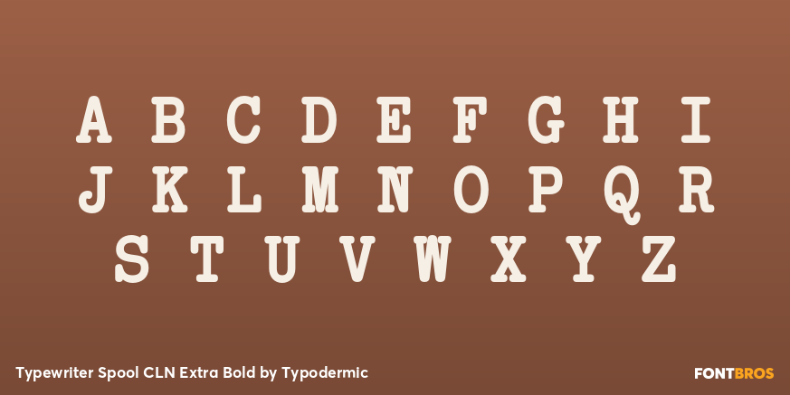 Typewriter Spool CLN Extra Bold Font Poster #2