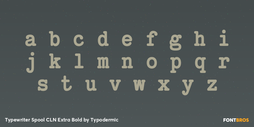 Typewriter Spool CLN Extra Bold Font Poster #3