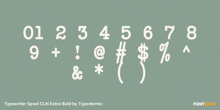 Typewriter Spool CLN Extra Bold Font Poster #4