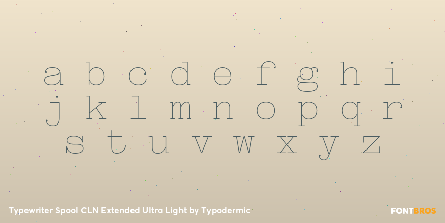 Typewriter Spool CLN Extended Ultra Light Font Poster #3