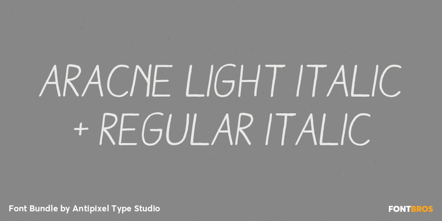 Aracne Light Italic + Regular Italic Poster