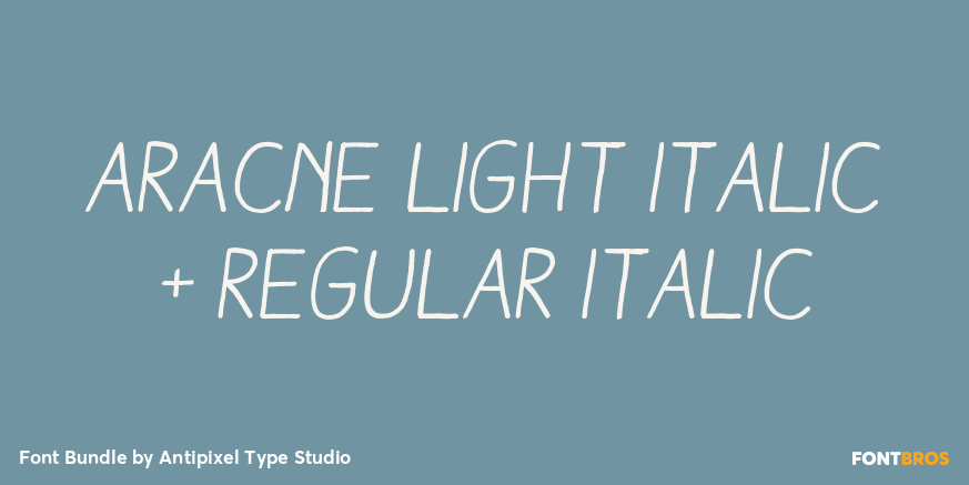 Aracne Light Italic + Regular Italic Poster