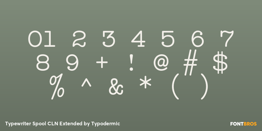 Typewriter Spool CLN Extended Font Poster #1