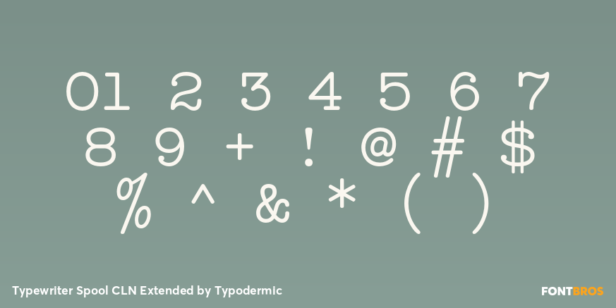 Typewriter Spool CLN Extended Font Poster #4