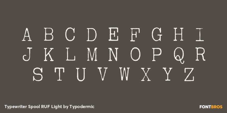 Typewriter Spool RUF Light Font Poster #2