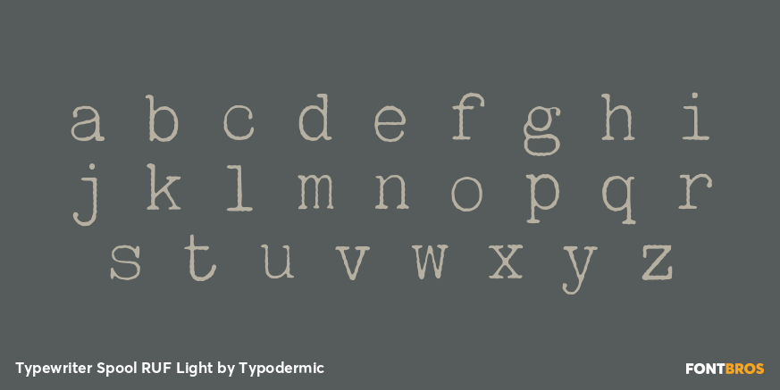 Typewriter Spool RUF Light Font Poster #3