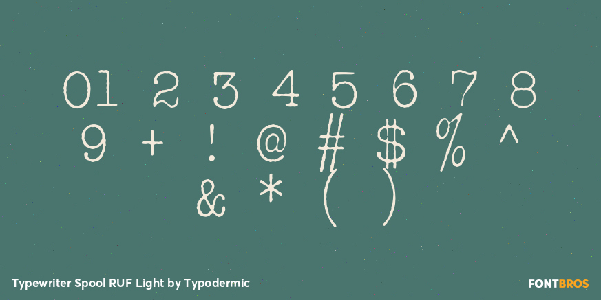 Typewriter Spool RUF Light Font Poster #4