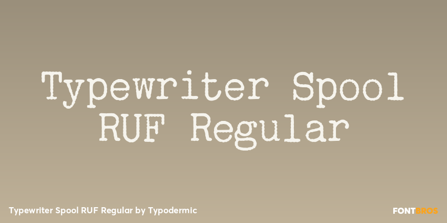 Typewriter Spool RUF Regular Font Poster #1