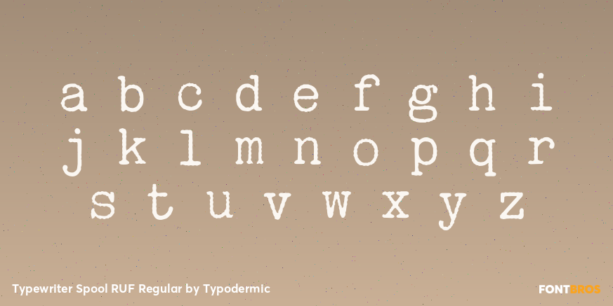 Typewriter Spool RUF Regular Font Poster #3
