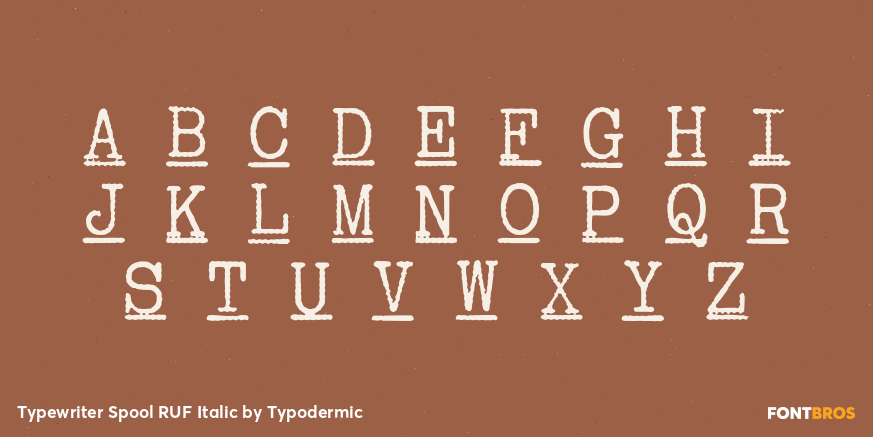 Typewriter Spool RUF Italic Font Poster #2