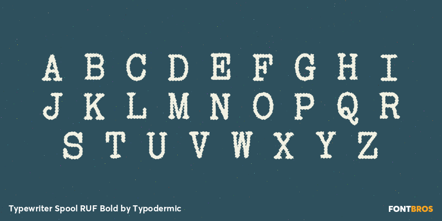 Typewriter Spool RUF Bold Font Poster #2