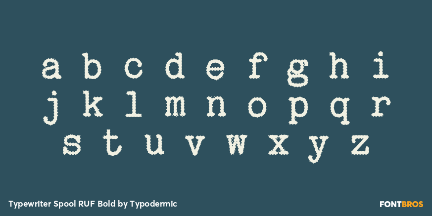 Typewriter Spool RUF Bold Font Poster #3