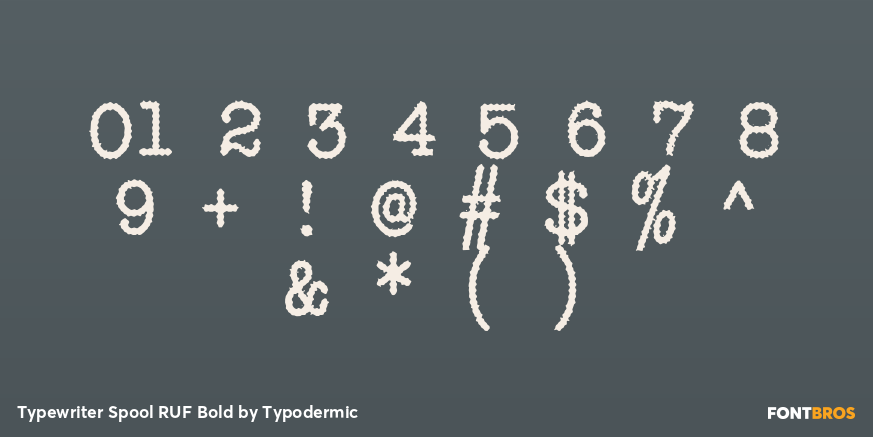 Typewriter Spool RUF Bold Font Poster #4