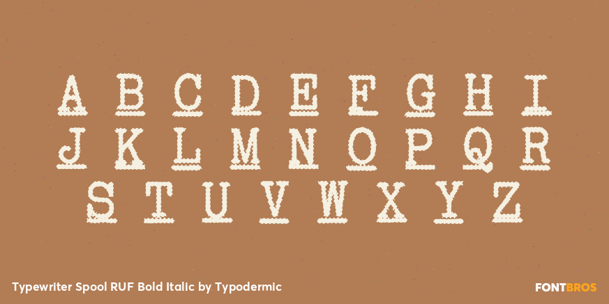 Typewriter Spool RUF Bold Italic Font Poster #2