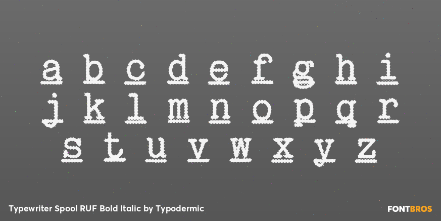 Typewriter Spool RUF Bold Italic Font Poster #1