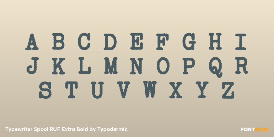 Typewriter Spool RUF Extra Bold Font Poster #2