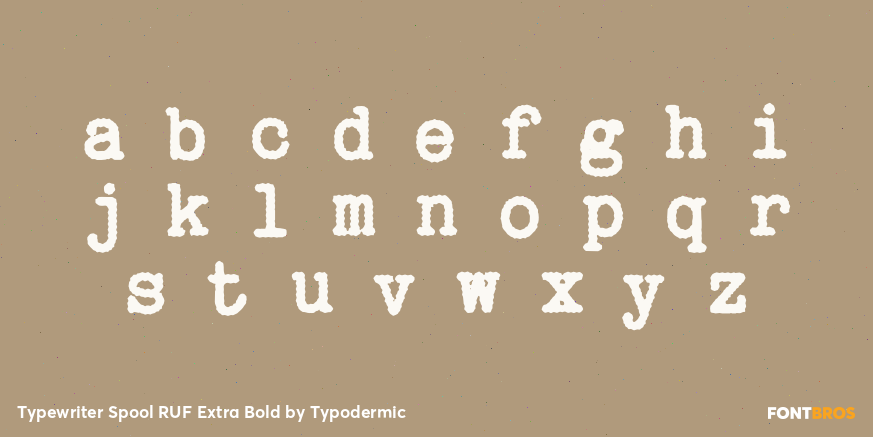 Typewriter Spool RUF Extra Bold Font Poster #3