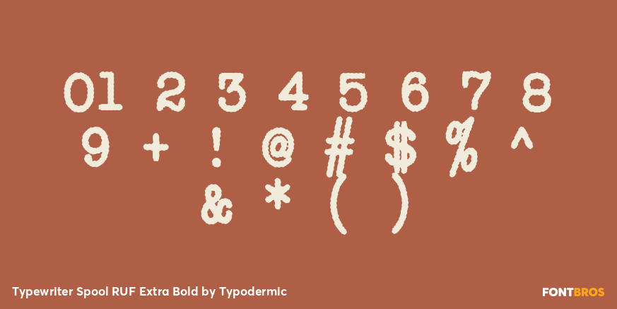 Typewriter Spool RUF Extra Bold Font Poster #4