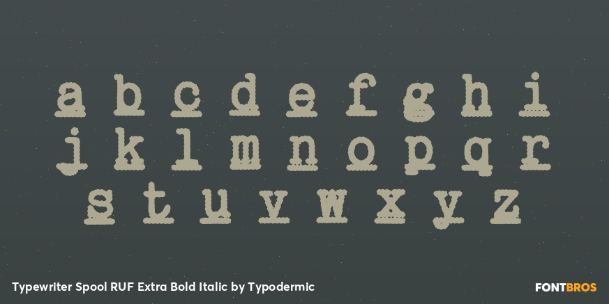 Typewriter Spool RUF Extra Bold Italic Font Poster #3