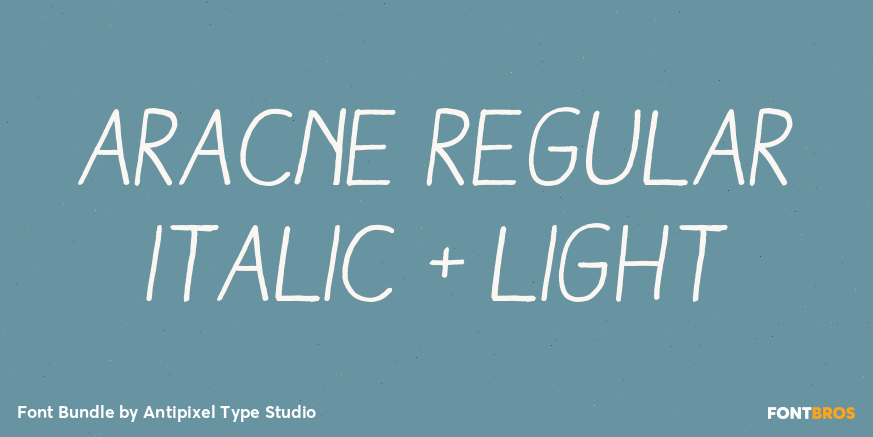 Aracne Regular Italic + Light Poster