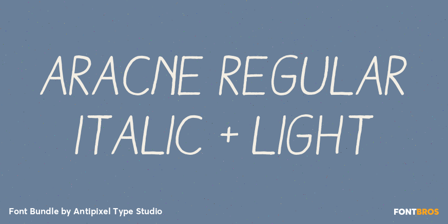 Aracne Regular Italic + Light Poster