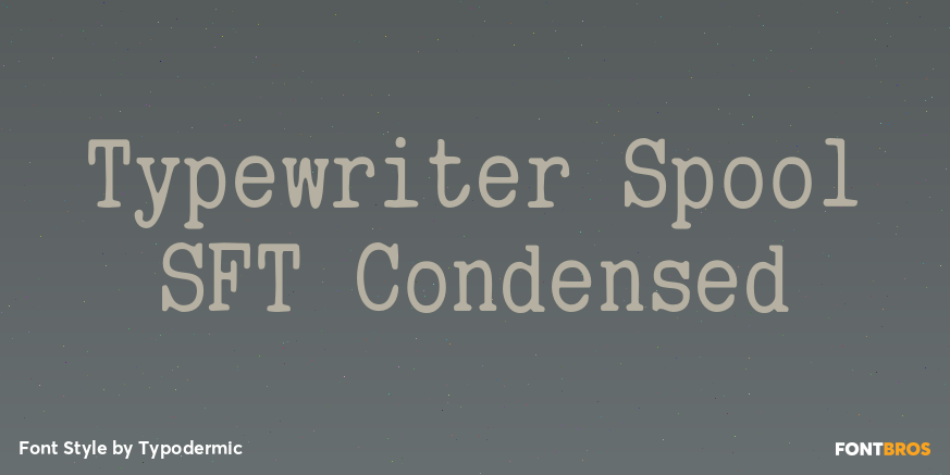 Typewriter Spool SFT Condensed Font Poster #1
