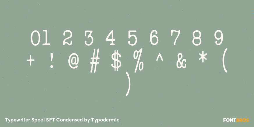 Typewriter Spool SFT Condensed Font Poster #1