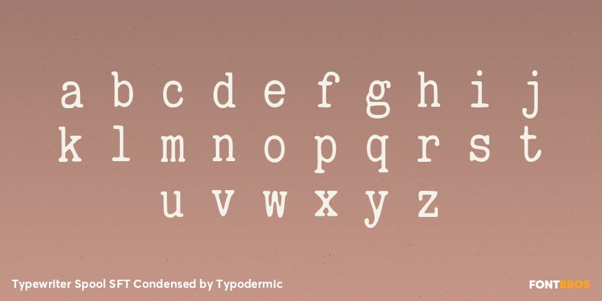 Typewriter Spool SFT Condensed Font Poster #3