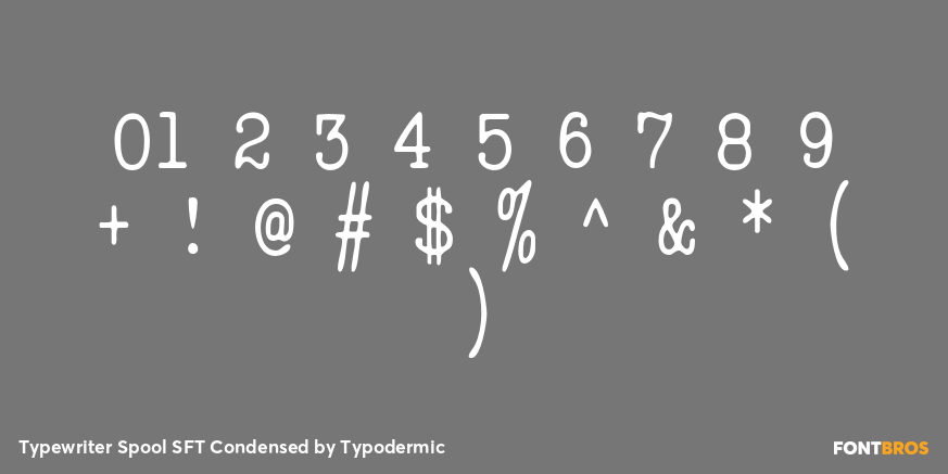 Typewriter Spool SFT Condensed Font Poster #4