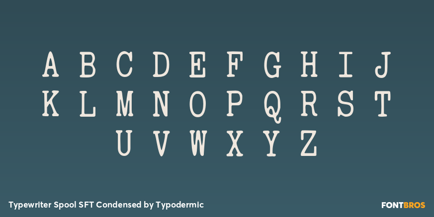 Typewriter Spool SFT Condensed Font Poster #1