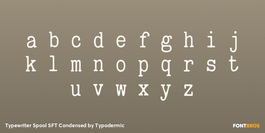 Typewriter Spool SFT Condensed Font Poster #1