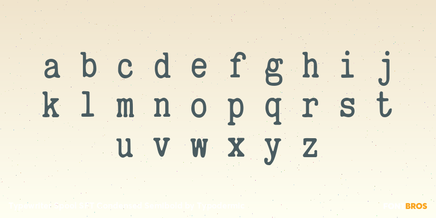 Typewriter Spool SFT Condensed Semibold Font Poster #3