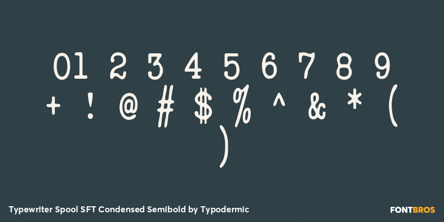 Typewriter Spool SFT Condensed Semibold Font Poster #4