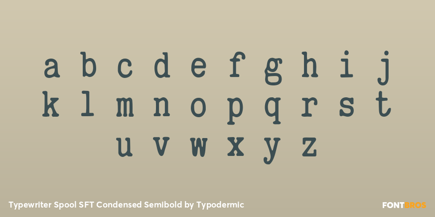 Typewriter Spool SFT Condensed Semibold Font Poster #1