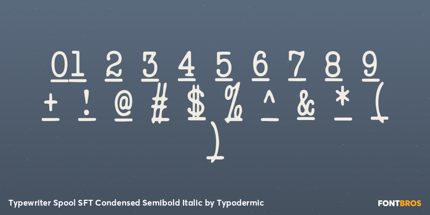 Typewriter Spool SFT Condensed Semibold Italic Font Poster #4