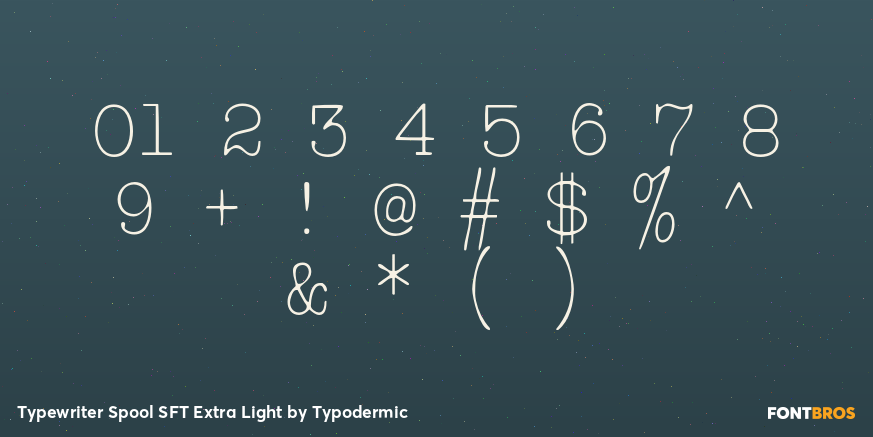 Typewriter Spool SFT Extra Light Font Poster #1