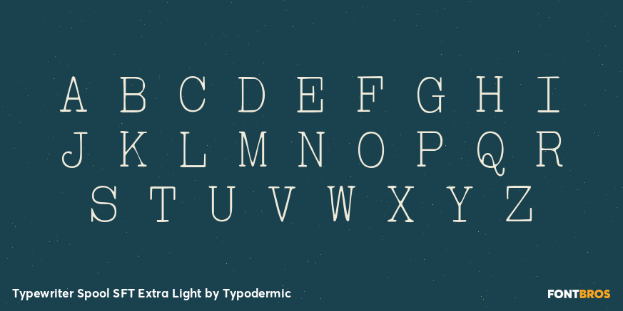 Typewriter Spool SFT Extra Light Font Poster #2