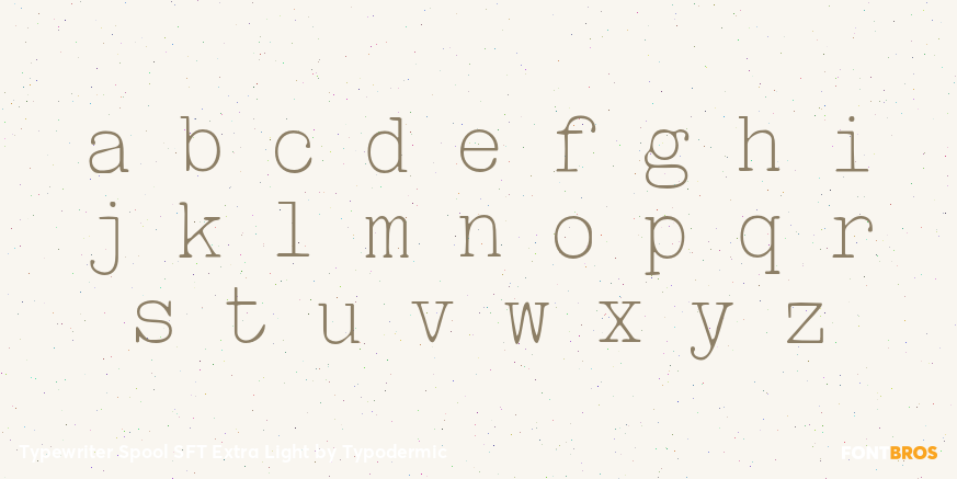 Typewriter Spool SFT Extra Light Font Poster #3