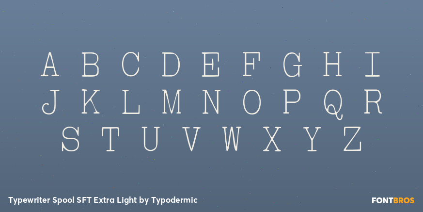 Typewriter Spool SFT Extra Light Font Poster #1