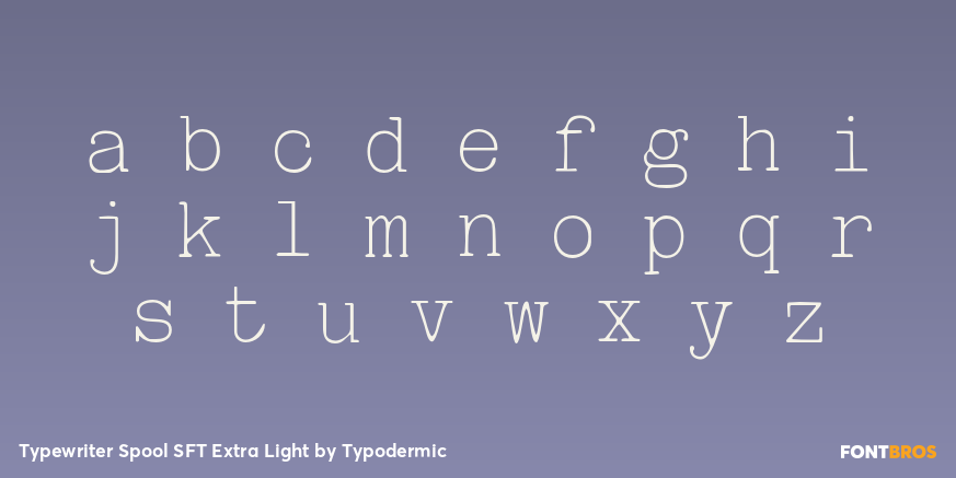 Typewriter Spool SFT Extra Light Font Poster #1
