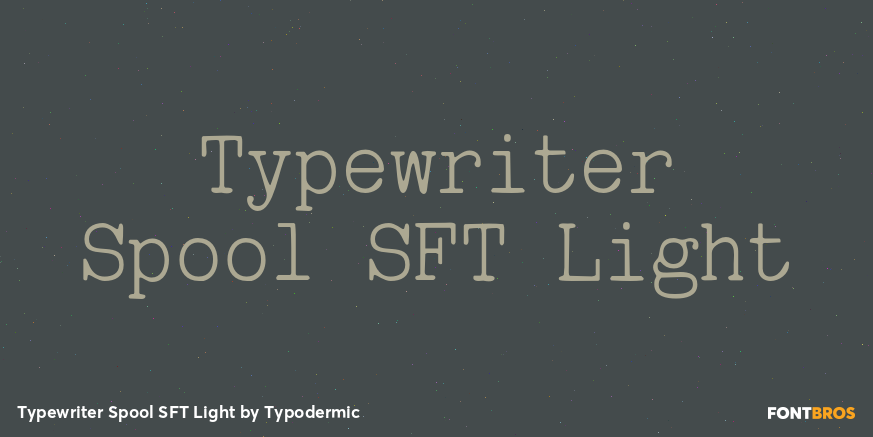 Typewriter Spool SFT Light Font Poster #1