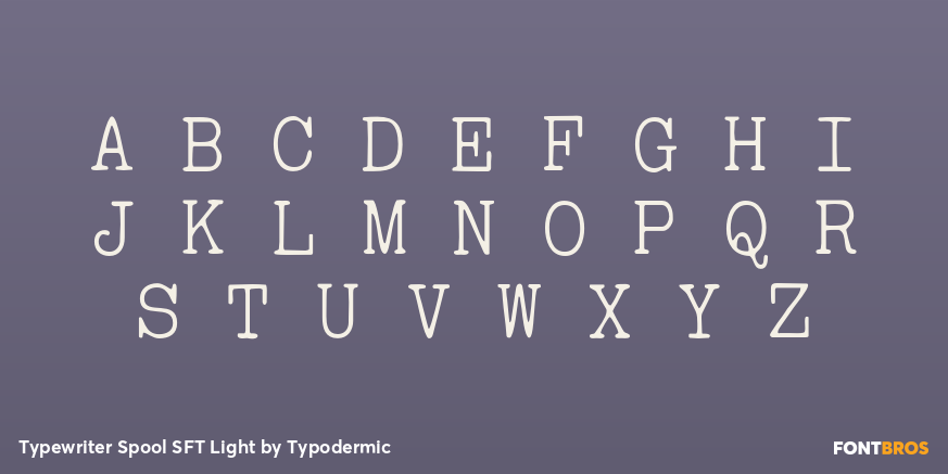 Typewriter Spool SFT Light Font Poster #2