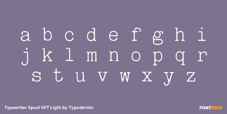 Typewriter Spool SFT Light Font Poster #3