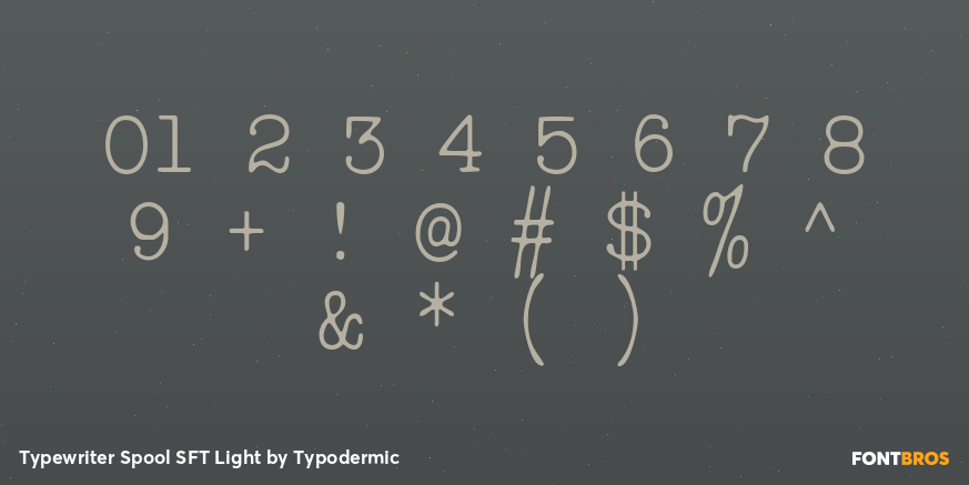 Typewriter Spool SFT Light Font Poster #4