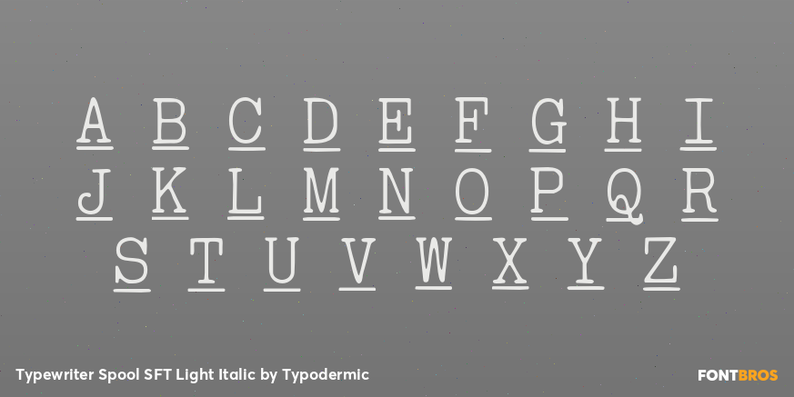 Typewriter Spool SFT Light Italic Font Poster #2