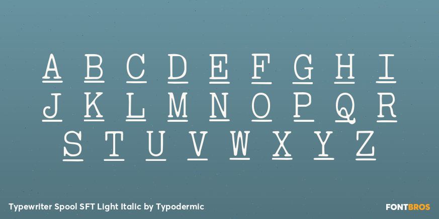 Typewriter Spool SFT Light Italic Font Poster #1