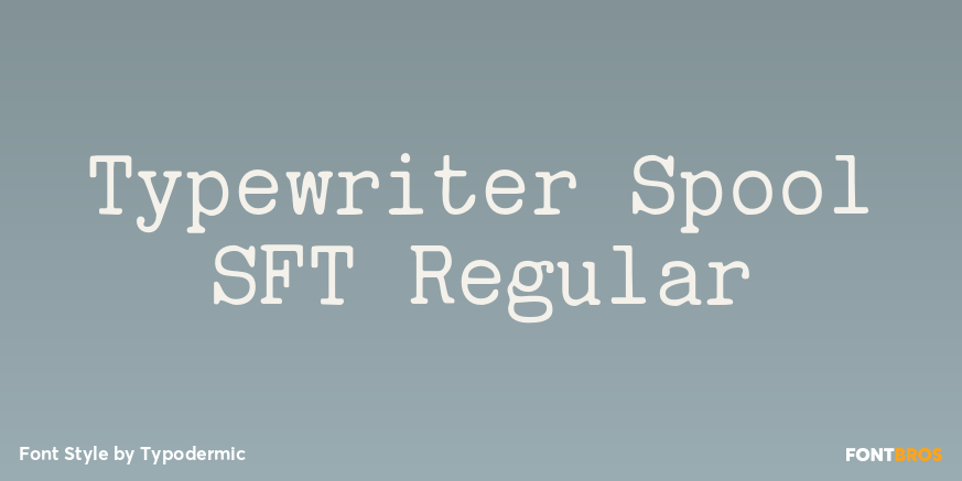 Typewriter Spool SFT Regular Font Poster #1