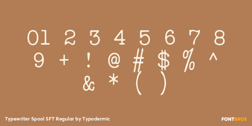 Typewriter Spool SFT Regular Font Poster #1