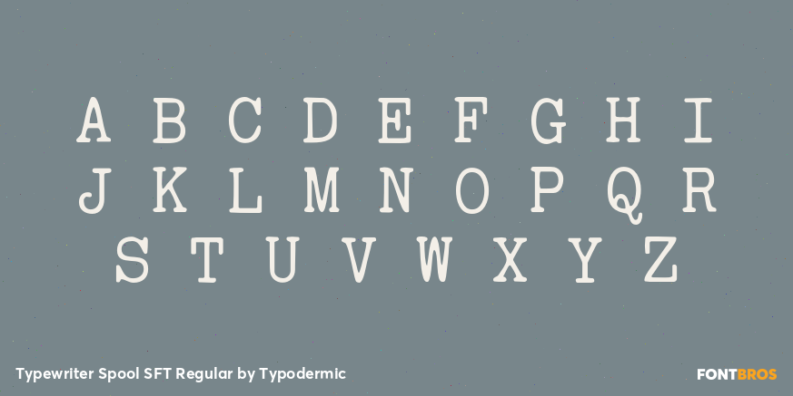 Typewriter Spool SFT Regular Font Poster #1