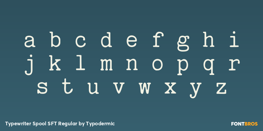 Typewriter Spool SFT Regular Font Poster #1